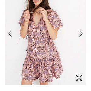 Madewell button front dress in oasis palms!